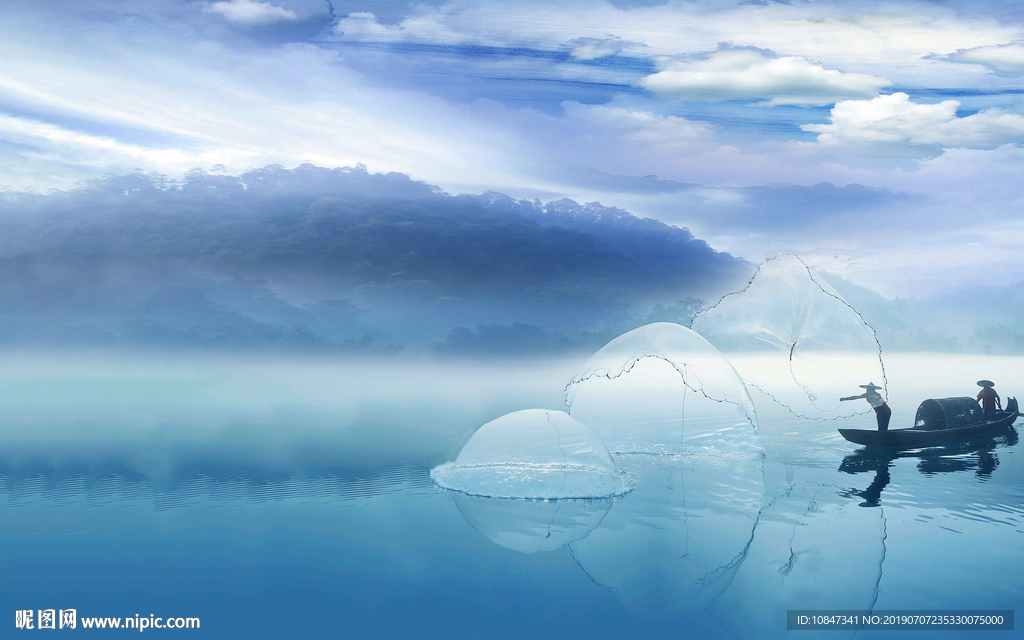 水墨山水画 TIF合层 中国风