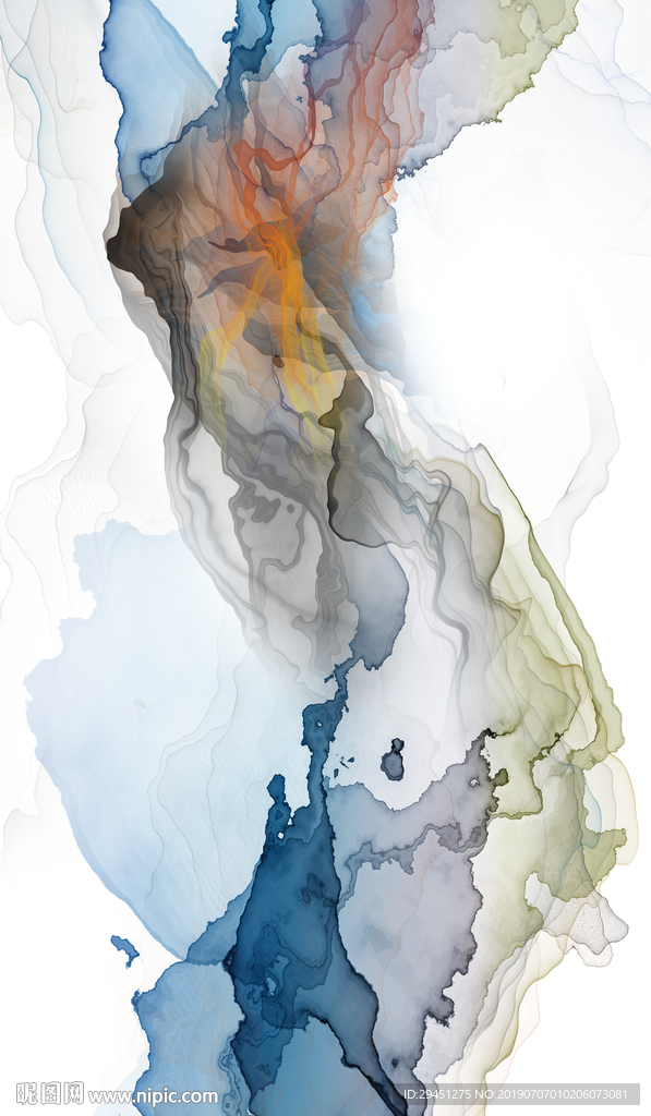 抽象 TIF分层 意境山水画