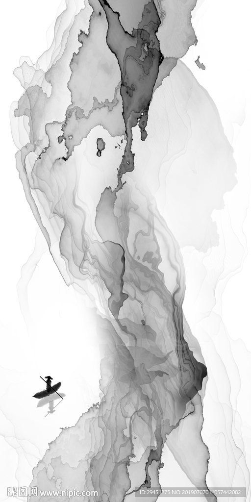 意境 TIF分层 抽象山水画