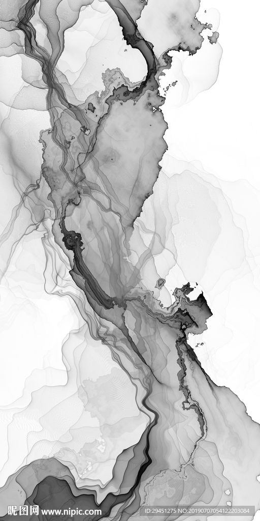 灰色TIF分层 中式山水画