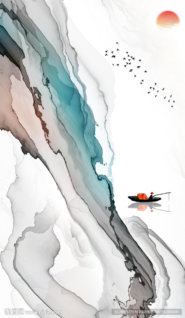 中式 TIF分层 高清山水画