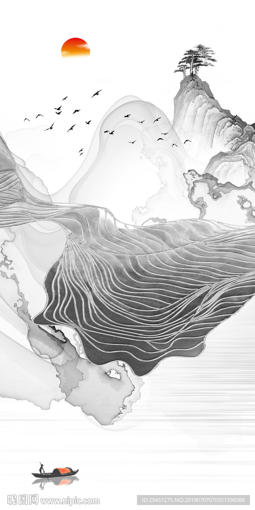 水墨画 意境画 TIF分层画