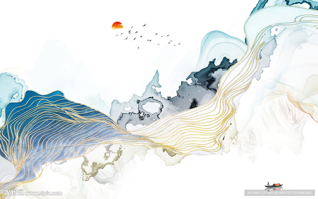 水墨画 山水画 TIF分层画