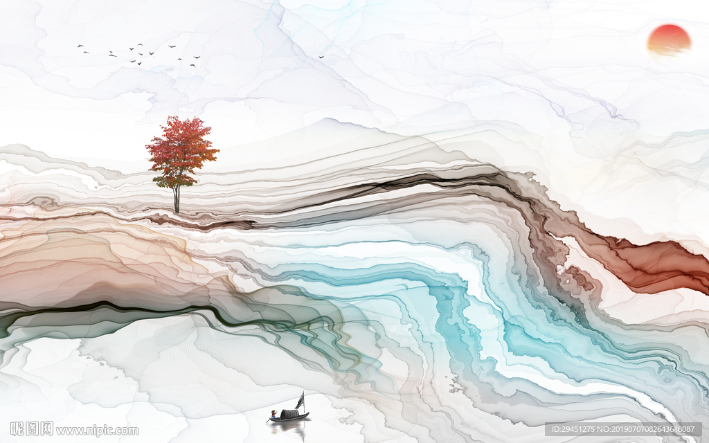 中国风新中式高清画 TIF分层