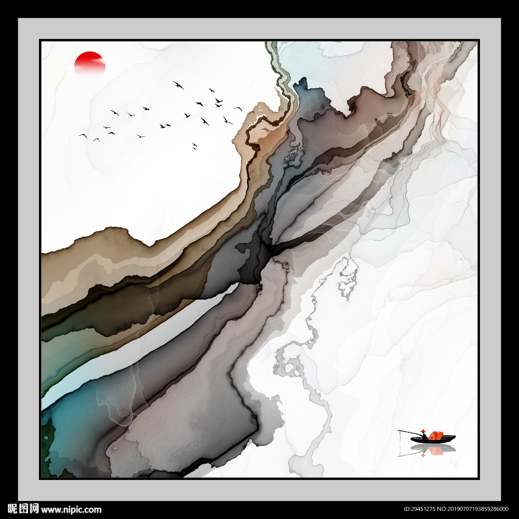 精品中国风装饰画 TIF分层