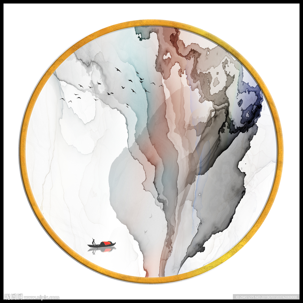 大气 创意奢华壁画 TIF分层