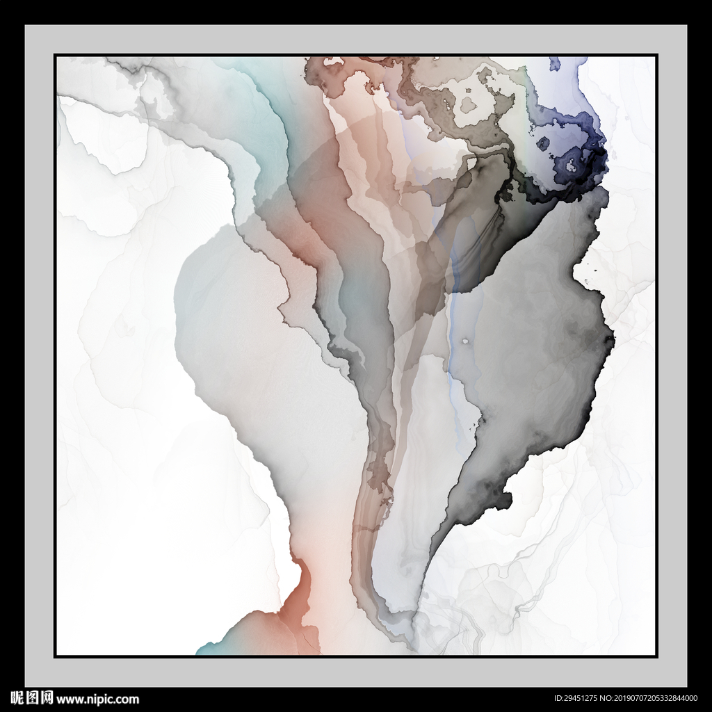 奢华线条水墨墙画 TIF合层