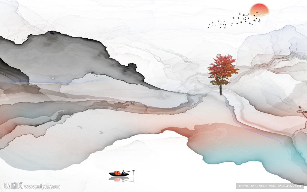 广告 线条意境画 TIF分层