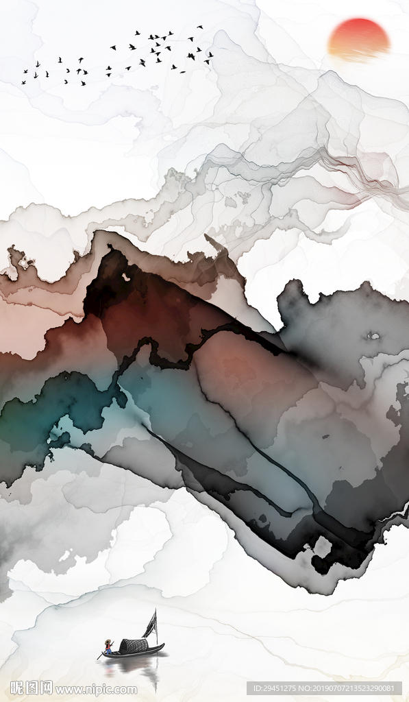 玄关线条意境画 TIF分层