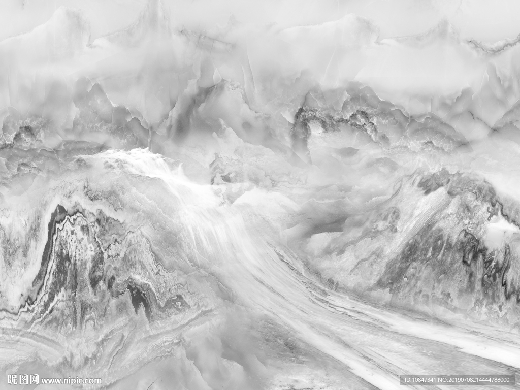 灰色高档TIF分层 大理石山水