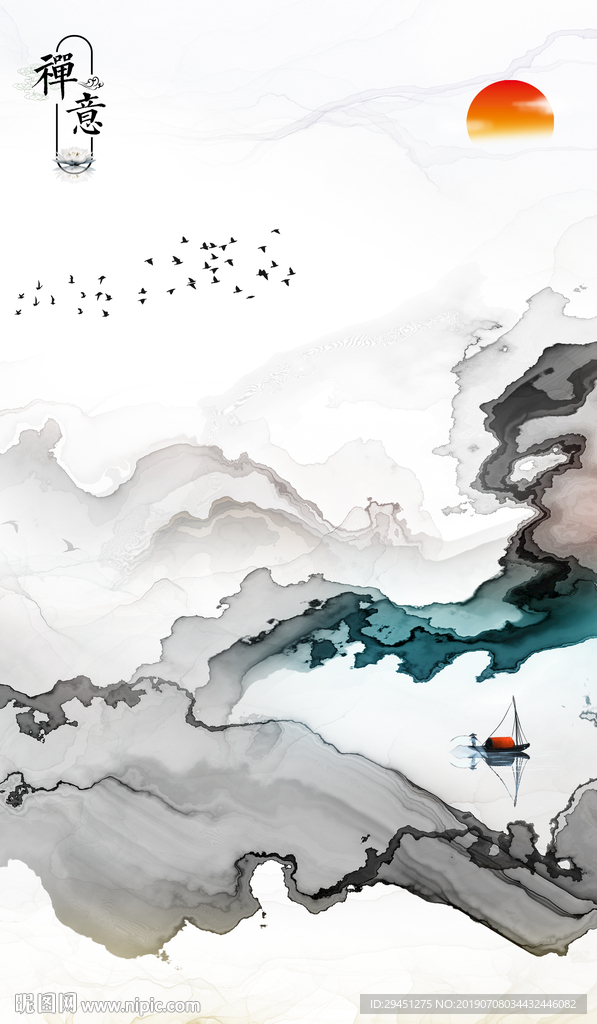 奢华意境线条画 TIF分层画