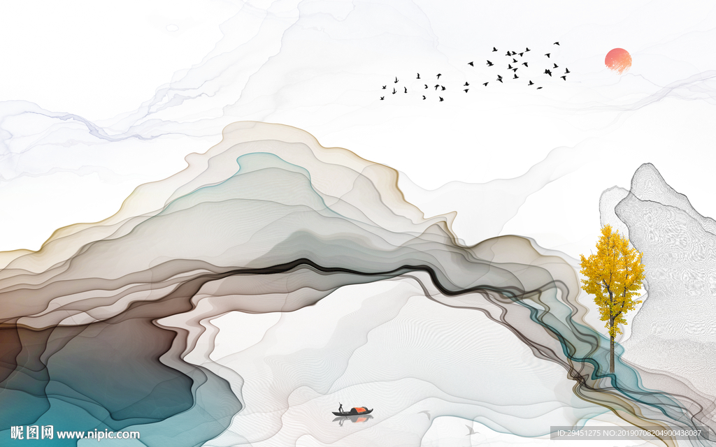 中式 中式线条画 TIF分层