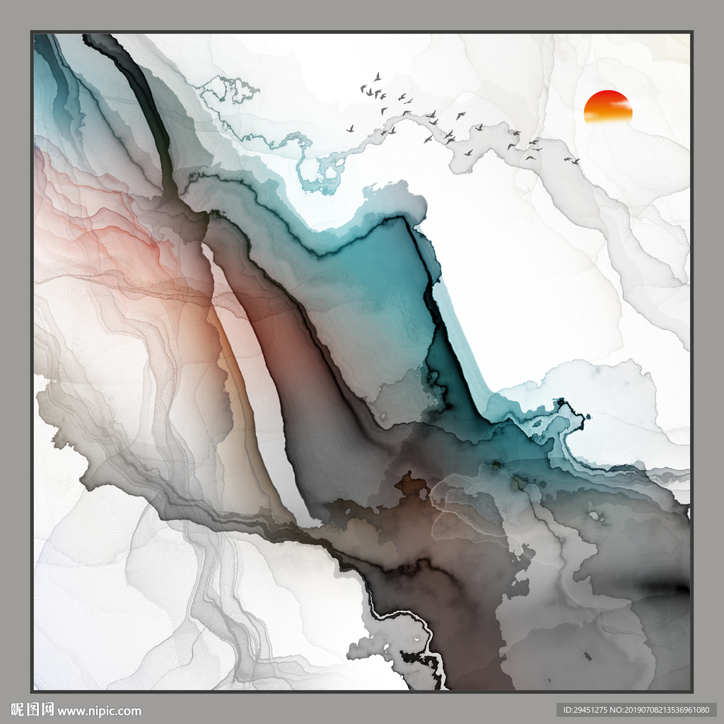高清抽象水墨画 TIF分层