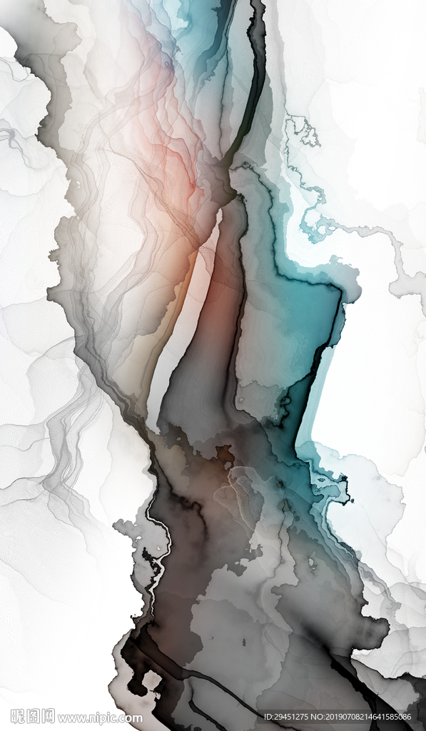 水彩抽象挂画 TIF合层画