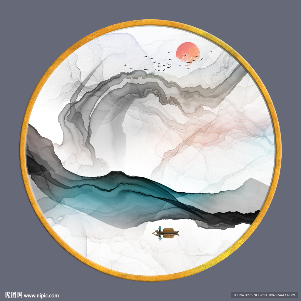 精品抽象创意画 TIF分层