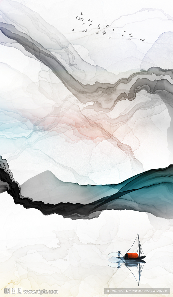 线条玄关创意画 TIF分层