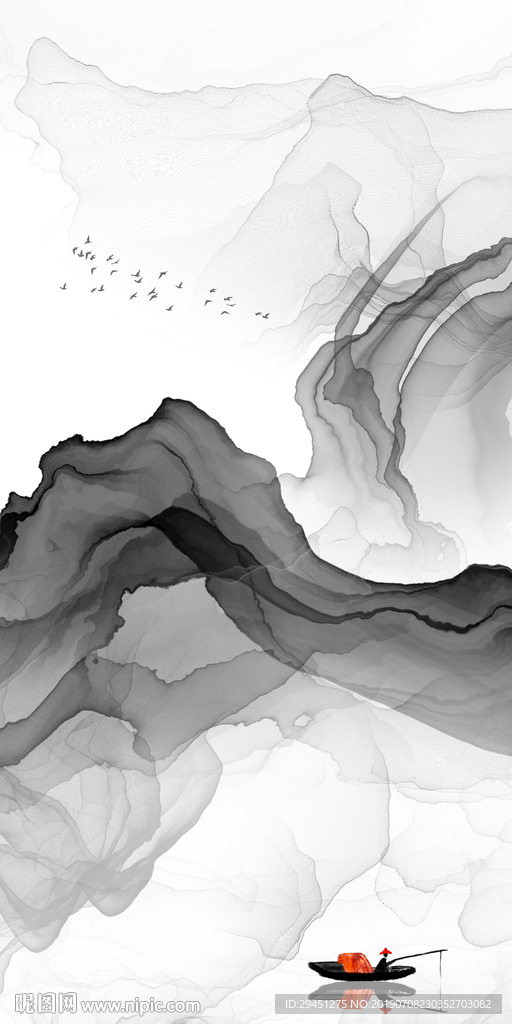 线条创意玄关画 TIF分层