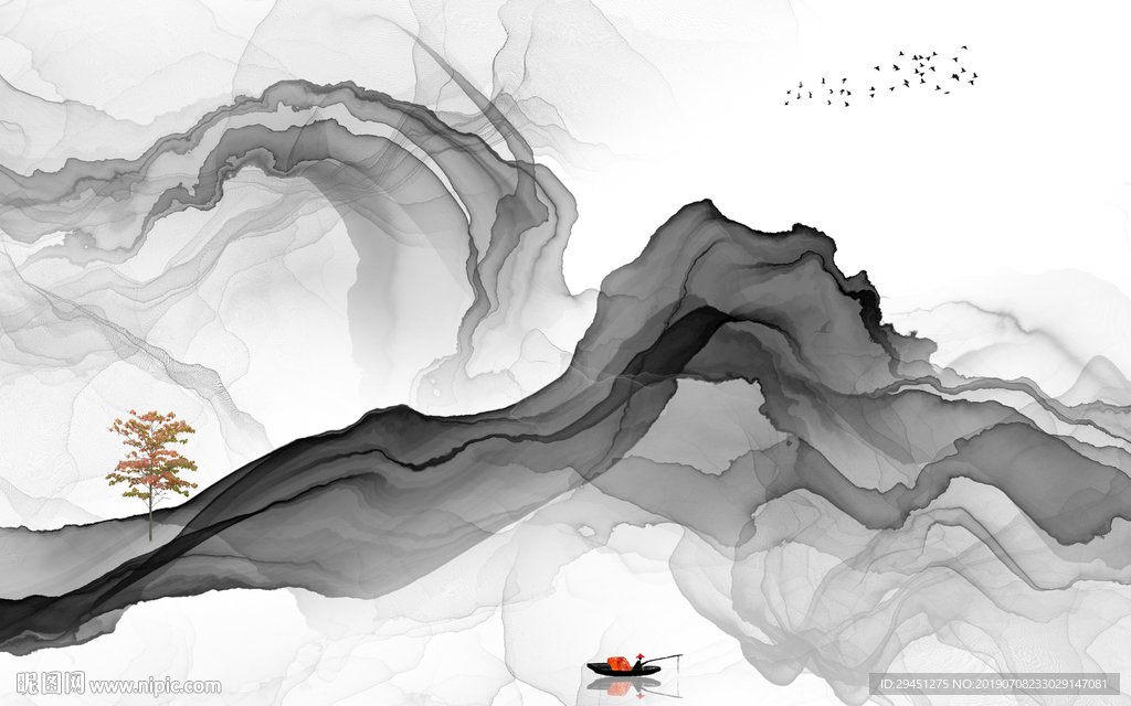 挂画线条创意画 TIF分层画