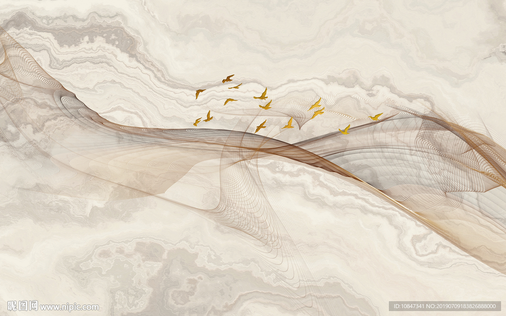 线条高温烧大理石 TIF合层