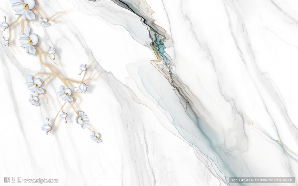 爵士白大理石 中式TIF分层