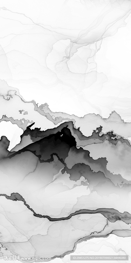 灰色 抽象挂画 TIF合层画