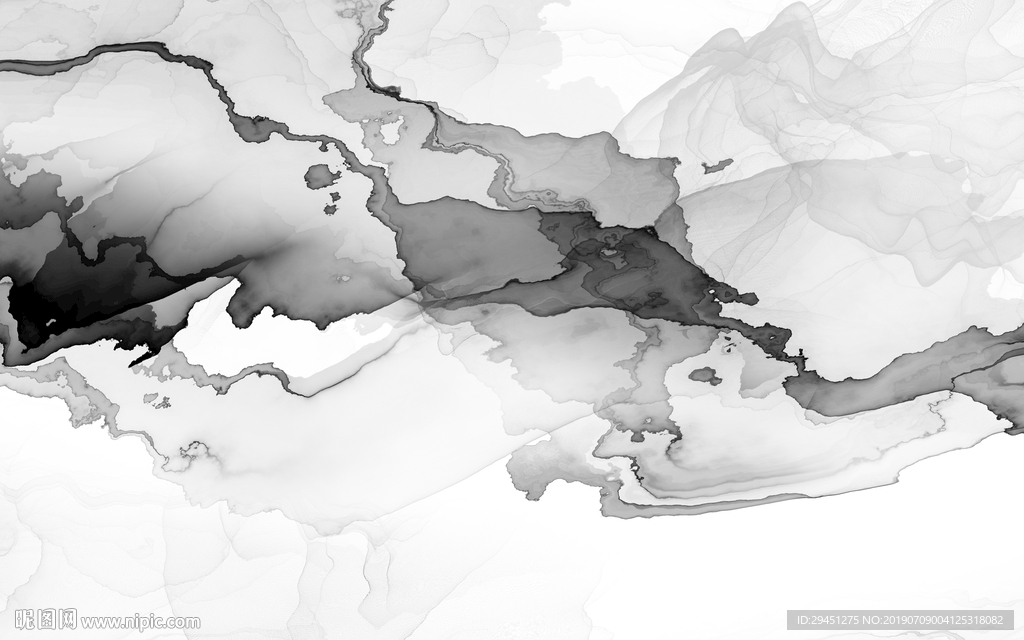 新中式抽象挂画 TIF合层画