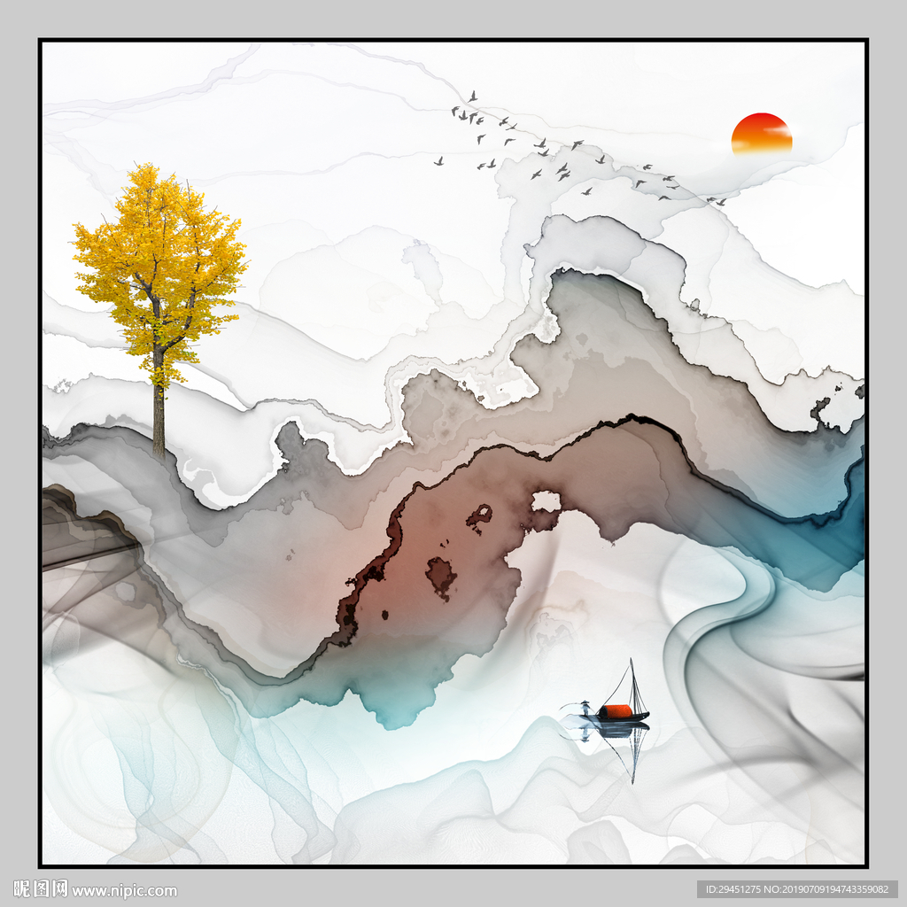 高档精美装饰画 TIF分层