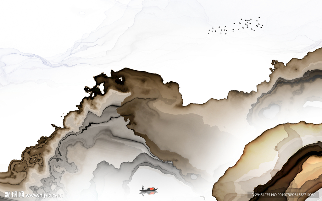 超清奢华线条墙画 TIF分层