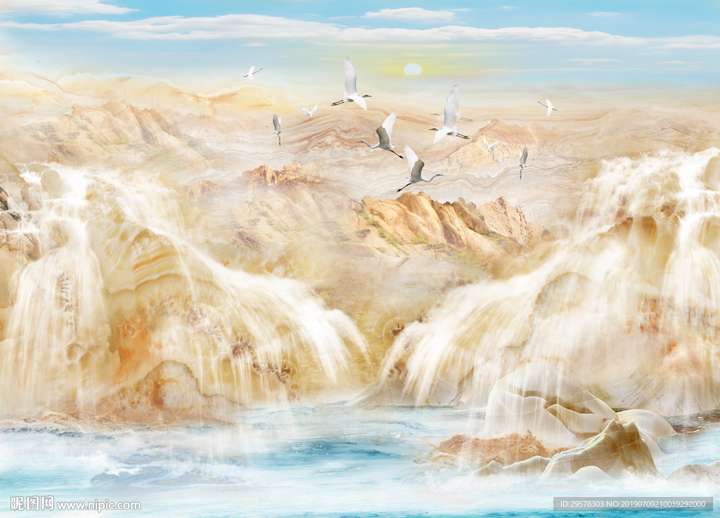 石材 电视背景 石材PSD分层