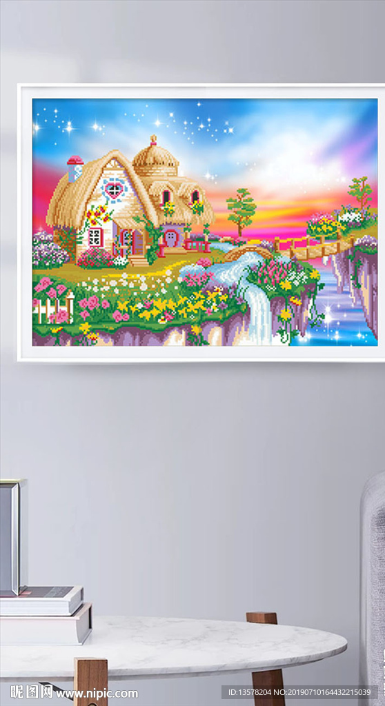 欧式田园油画风景无框装饰画