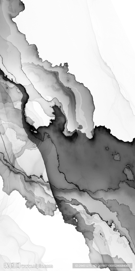 中国风线条抽象墙画 TIF合层