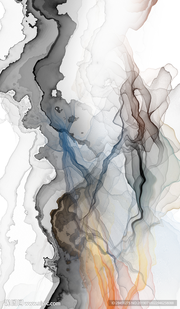 现代 线条抽象墙画 TIF合层