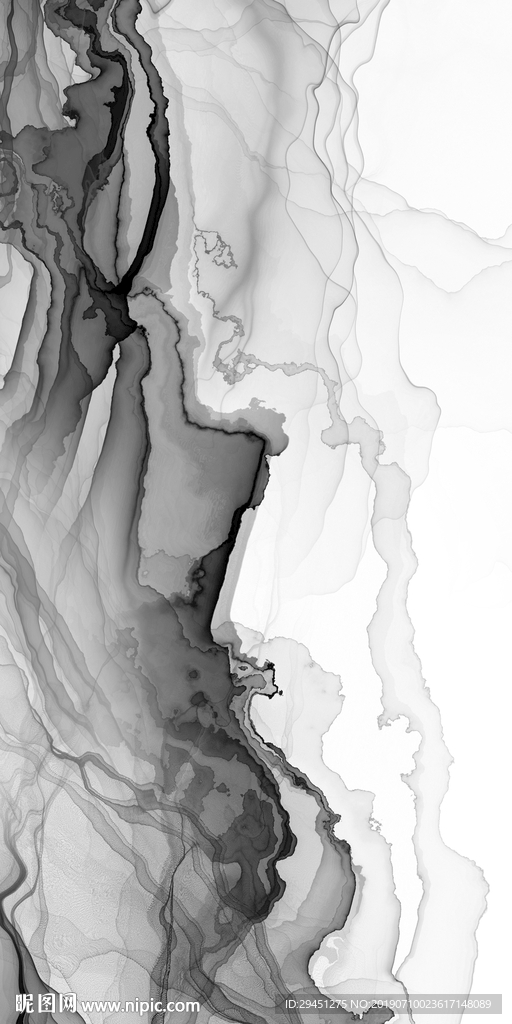 中式线条抽象墙画 TIF合层