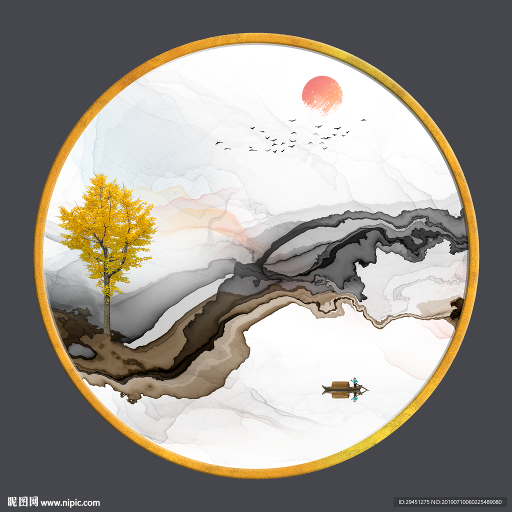 精品抽象线条画 TIF分层