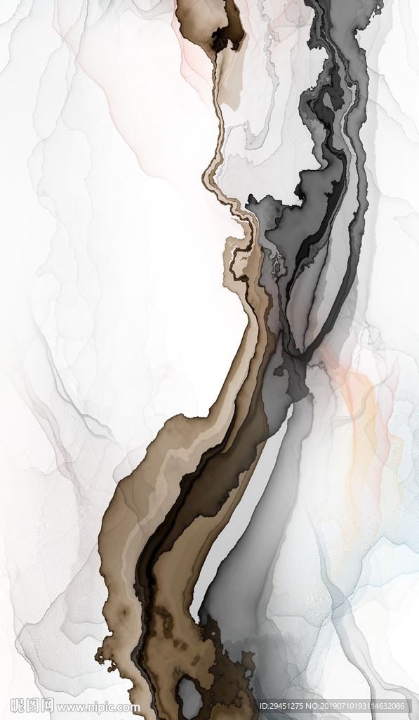 现代线条水墨墙画 TIF合层