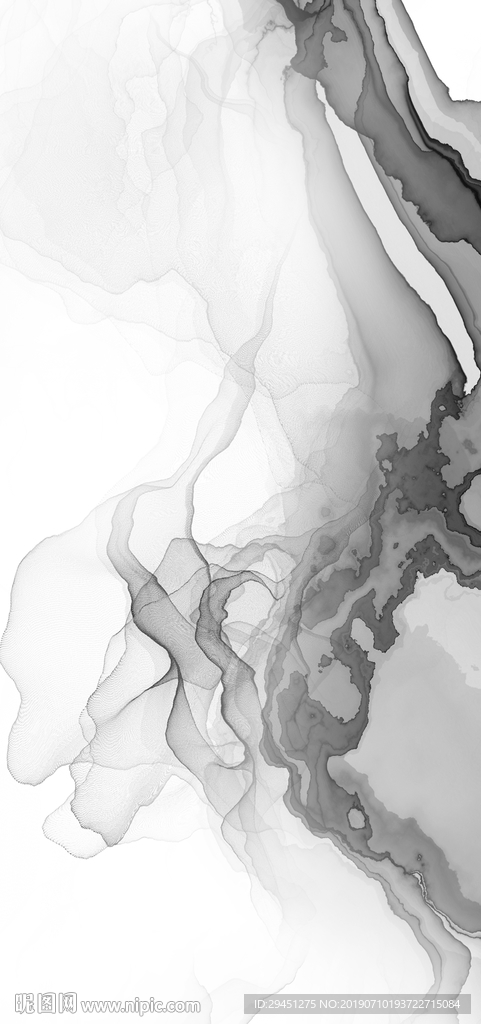 精品线条水墨墙画 TIF合层