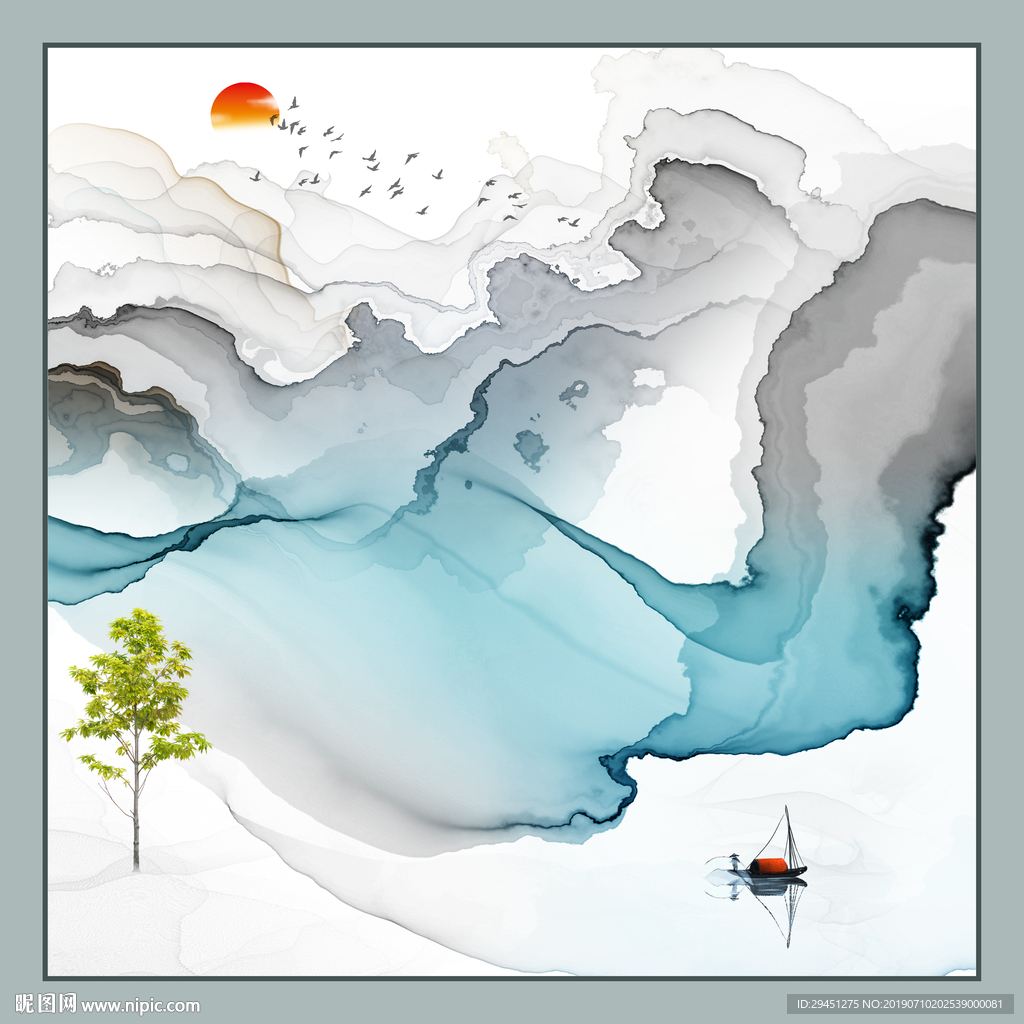 简约创意高档壁画 TIF分层