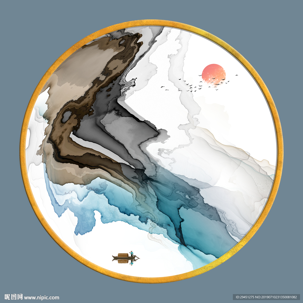 精美意境肌理线条 TIF分层