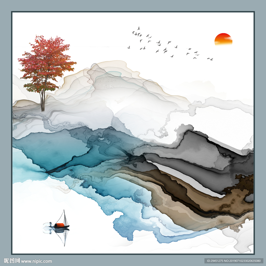 大气 意境肌理线条 TIF分层