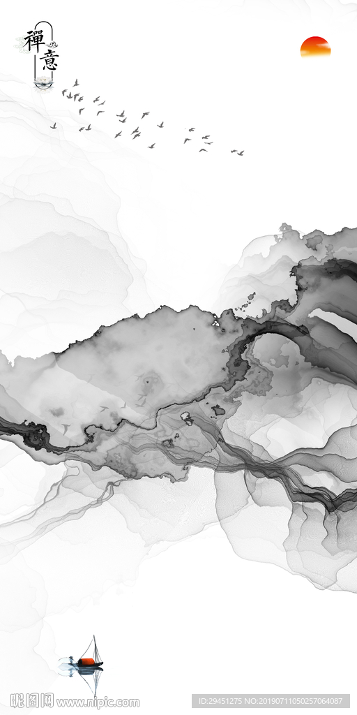 高档意境高清线条 TIF分层