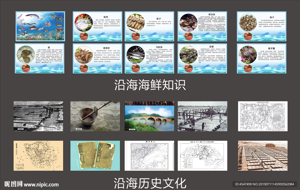 海鲜展板