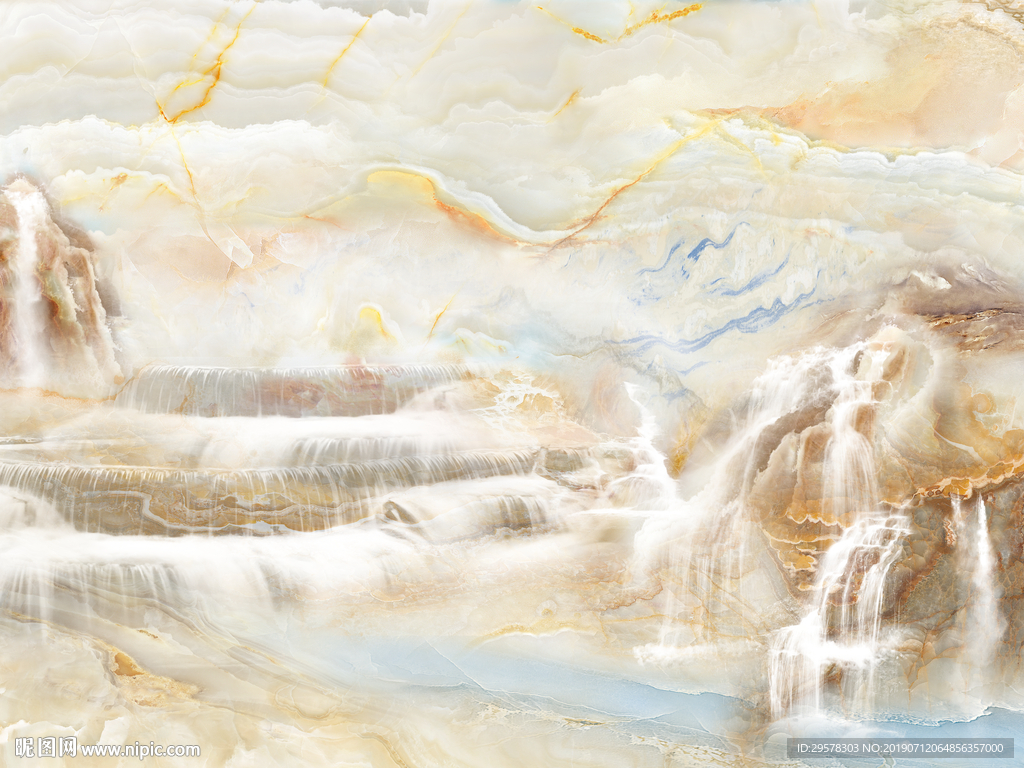 高山山水纹理玉石 TIF合层