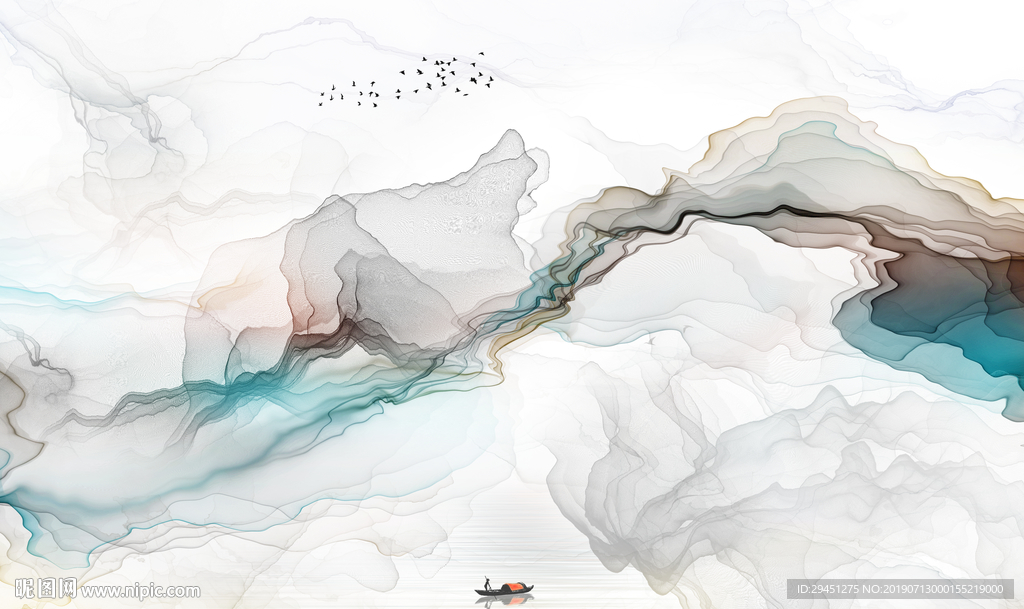 豪华奢华装饰墙画 TIF分层