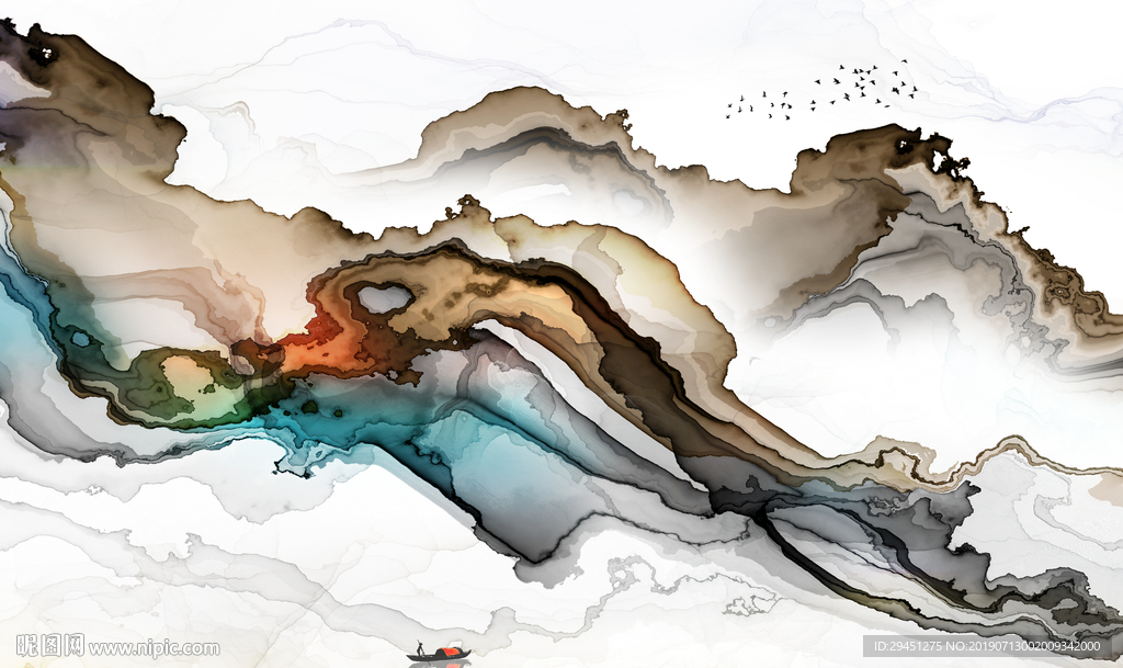 简约创意高清壁画 TIF分层