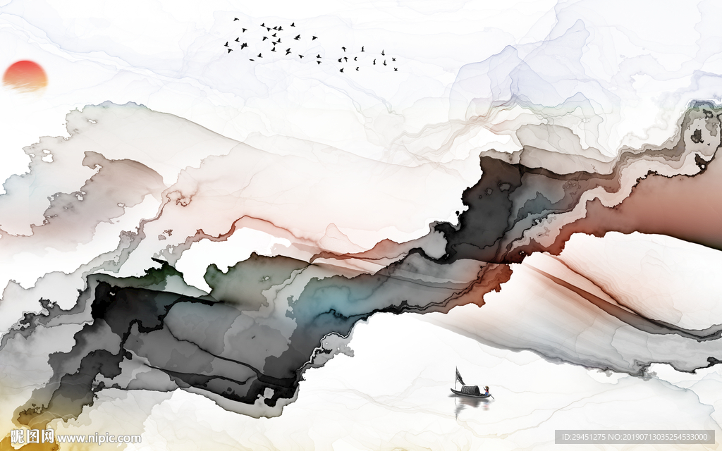 大气 创意高清壁画 TIF分层