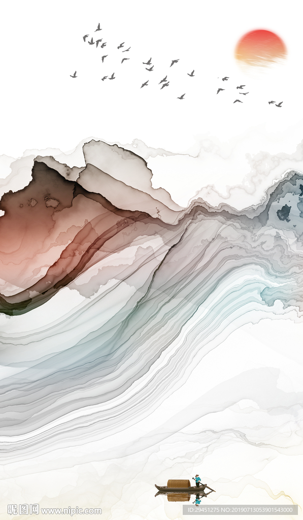 精美创意抽象壁画 TIF分层