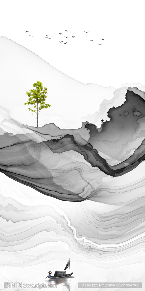 玄关创意抽象线条 TIF分层