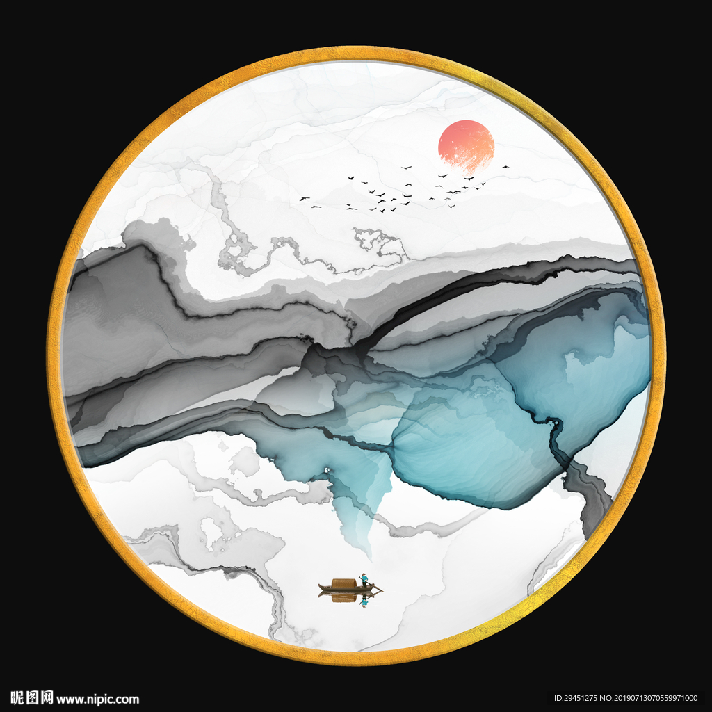 大厅 创意抽象线条 TIF分层