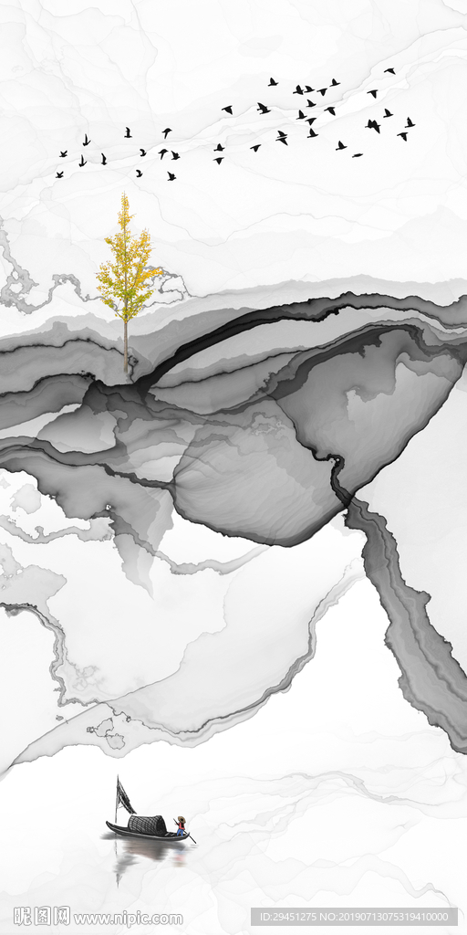 意境肌理线条中式 TIF分层