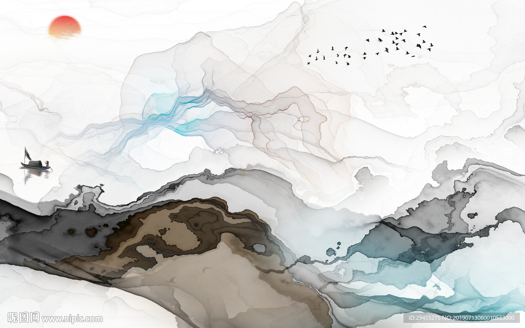 中式肌理线条意境 TIF分层